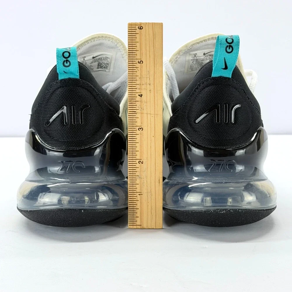 Nike Air Max 270 Golf Shoes Men 8 White Dusty Cactus CK6483-100 Lace Up Sporty - Picture 5 of 12